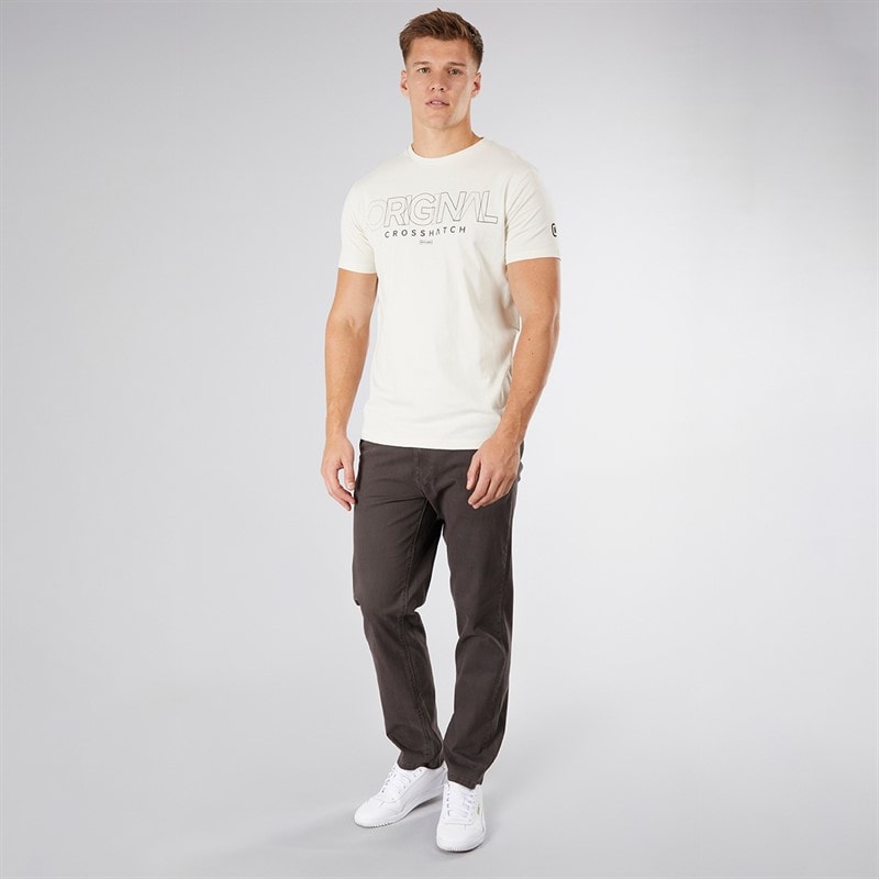 Crosshatch Herre Chalford Baggy Chinos Anthracite - Billede 3
