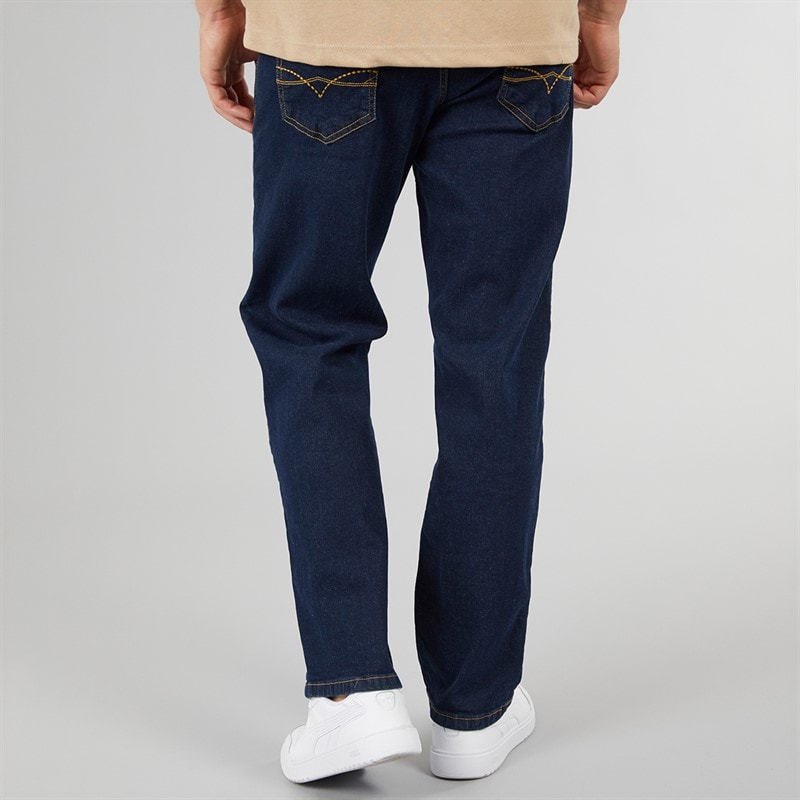 Crosshatch Herre Detendu Relaxed Fit Jeans Rå - Billede 2