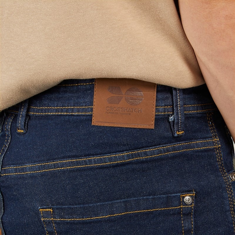 Crosshatch Herre Detendu Relaxed Fit Jeans Rå - Billede 3