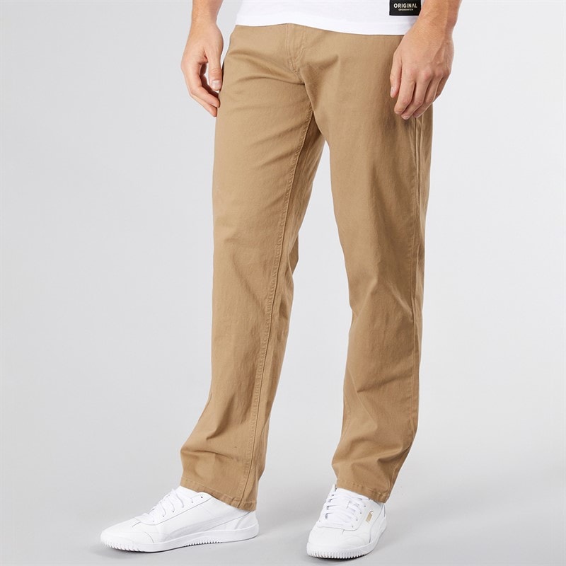 Crosshatch Herre Chalford Baggy Chinos Biscuit - Billede 1