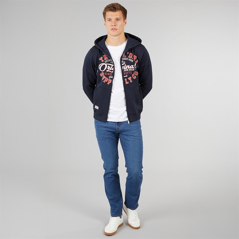 Crosshatch Herre Draker Straight Jeans Mellem Vask - Billede 4