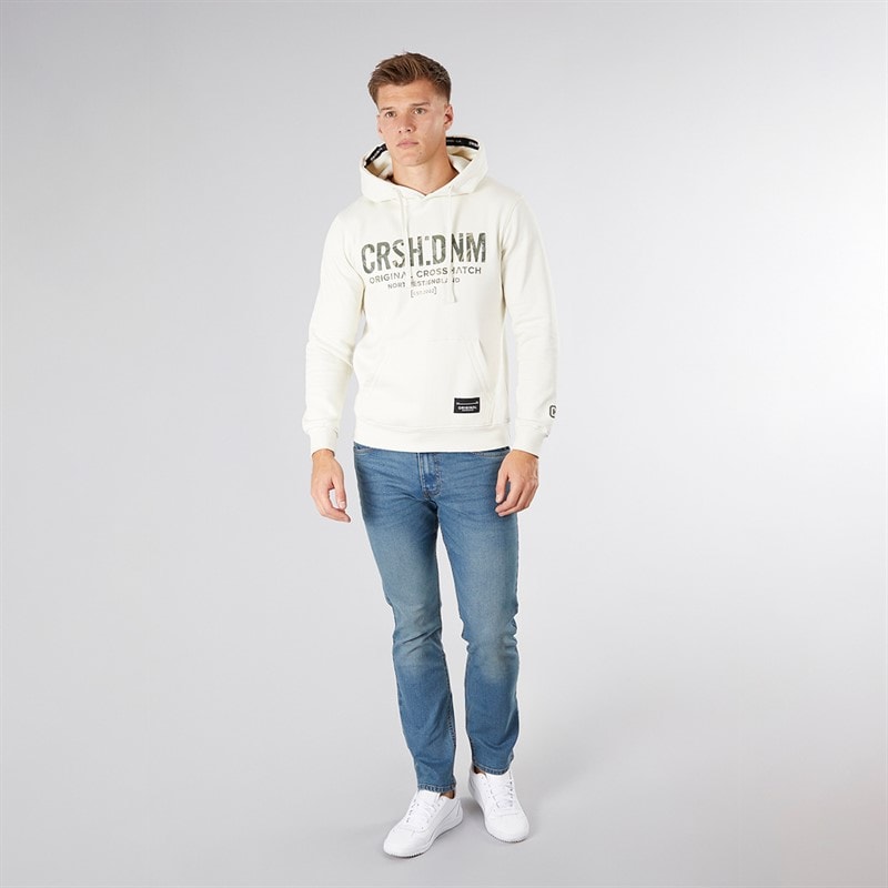 Crosshatch Herre Draker Lige Jeans Lys Vask - Billede 4