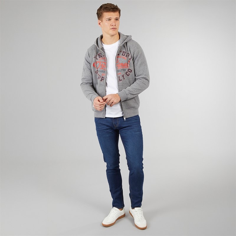 Crosshatch Herre Durtan Slim Fit Jeans Mørkevask - Billede 4