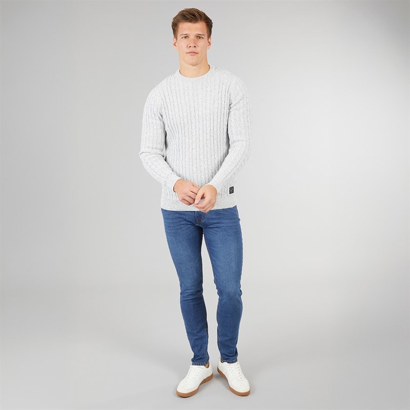 Crosshatch Herre Durtan Slim Fit Jeans Mellem Vask - Billede 4