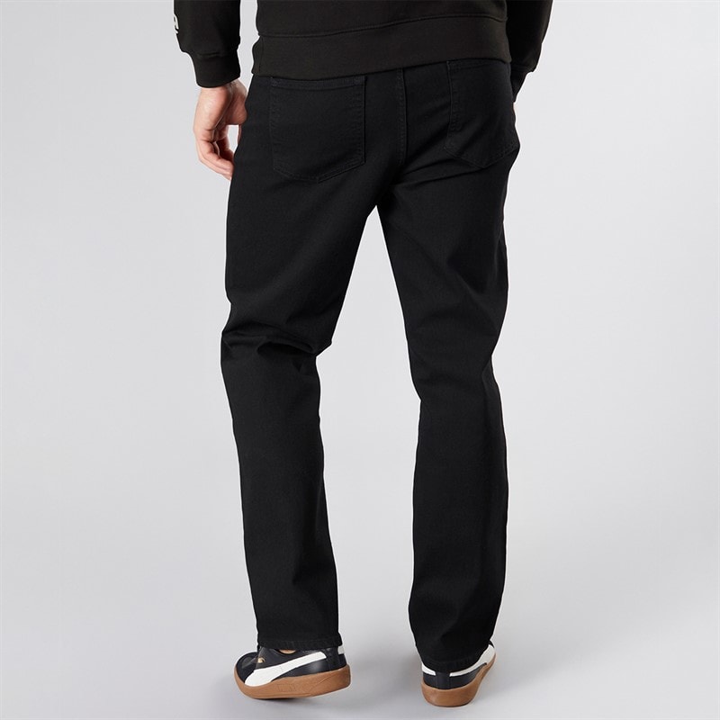 Crosshatch Herre Dalesman Relaxed Fit Jeans Sort Vask - Billede 2