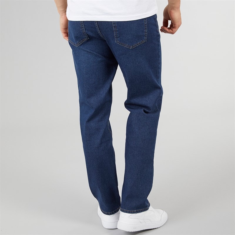 Crosshatch Herre Dalesman Afslappet Pasform Jeans Mørk Vask - Billede 2