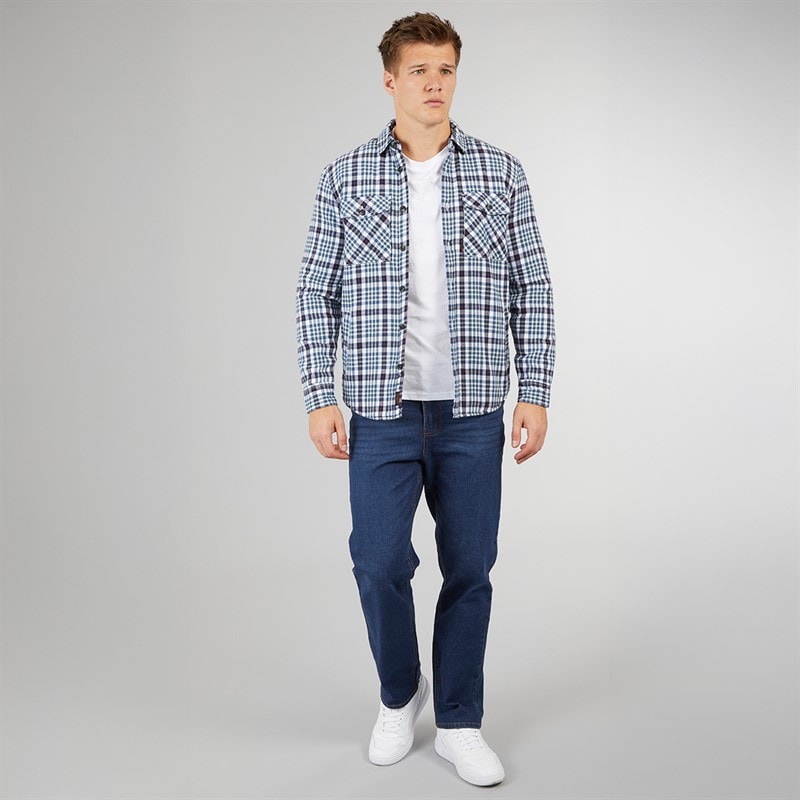 Crosshatch Herre Dalesman Afslappet Pasform Jeans Mørk Vask - Billede 4
