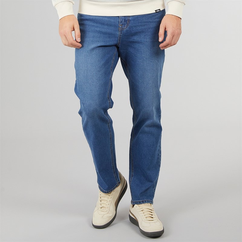 Crosshatch Herre Dalesman Afslappet Pasform Jeans Mellem Vask - Billede 1