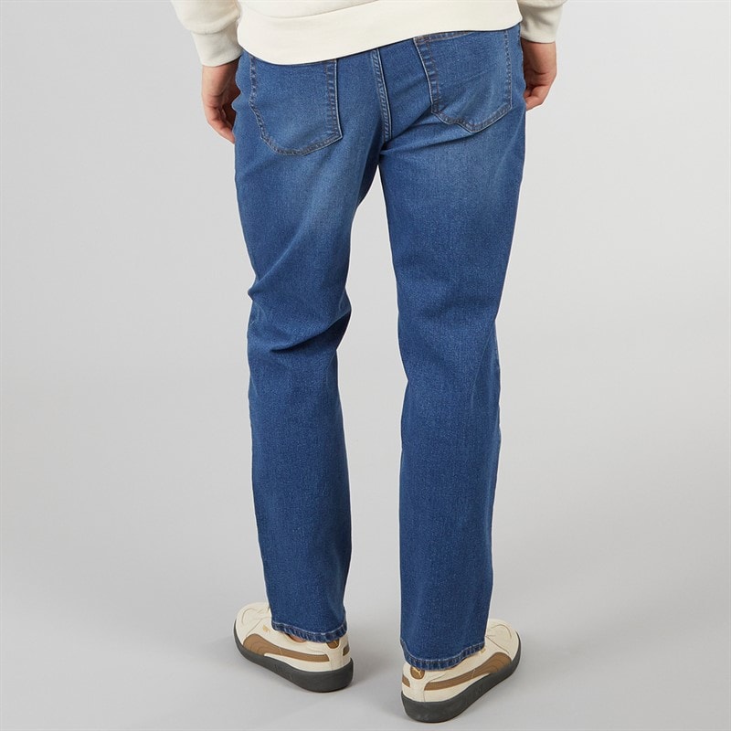 Crosshatch Herre Dalesman Afslappet Pasform Jeans Mellem Vask - Billede 2