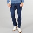 Crosshatch Herre Draker Straight Jeans Mørk Vask