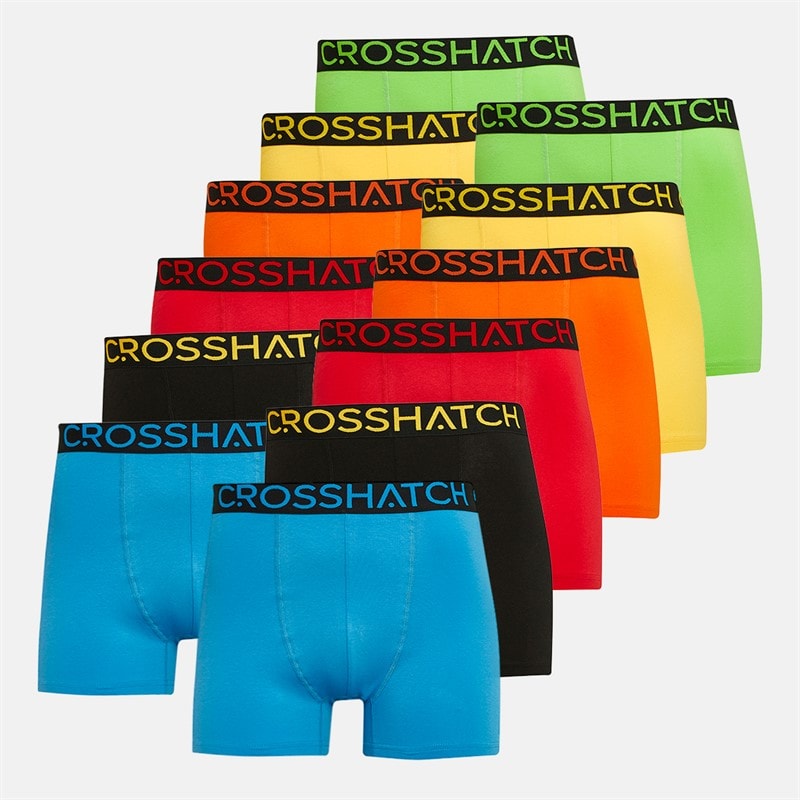 Crosshatch Herre Highlighter 12-pak Boksershorts Assorteret - Billede 2