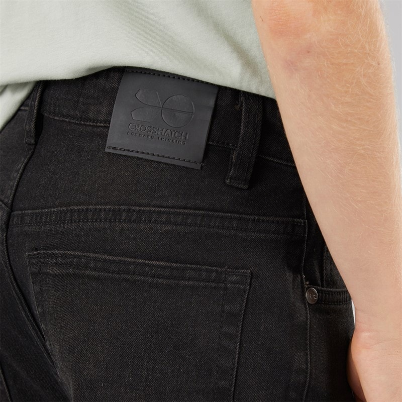 Crosshatch Drenge lige jeans sort vasket - Billede 3