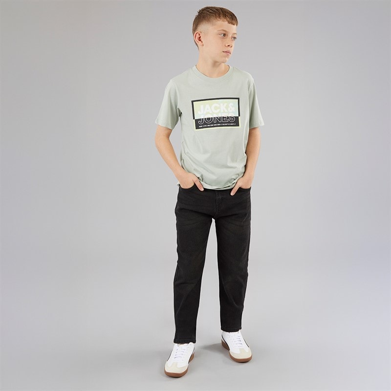 Crosshatch Drenge lige jeans sort vasket - Billede 4