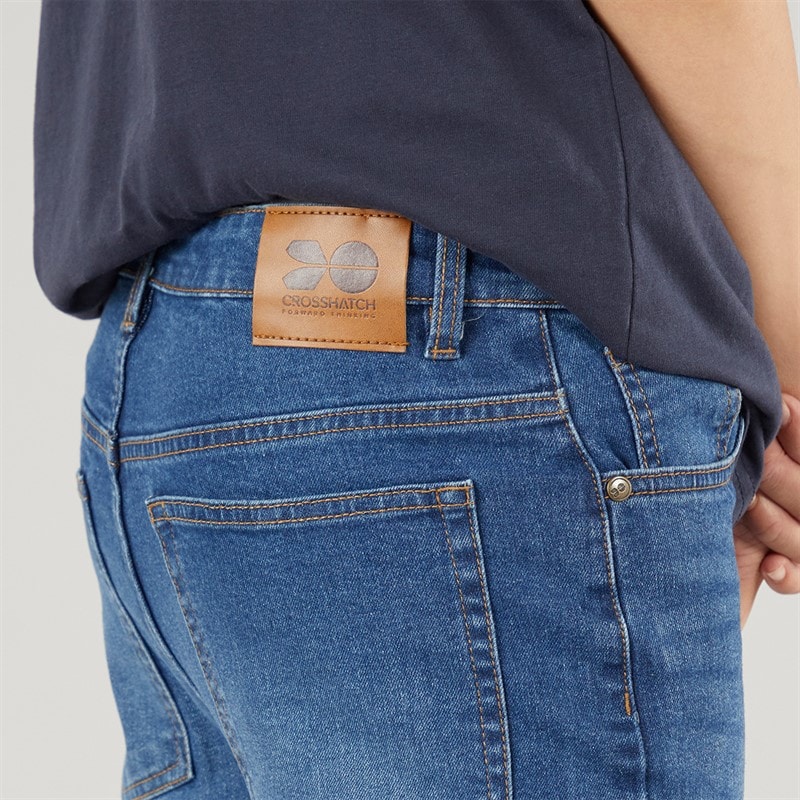 Crosshatch Drenge lige jeans mellem vask - Billede 3