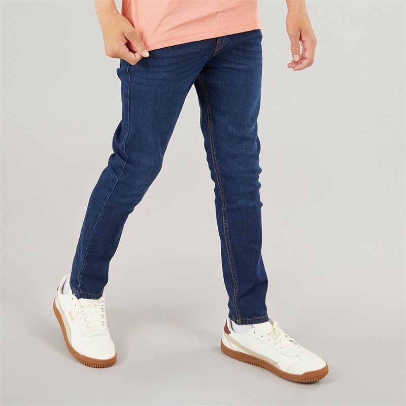 Crosshatch Drenge Slim Jeans Mørk Vask - Billede 1