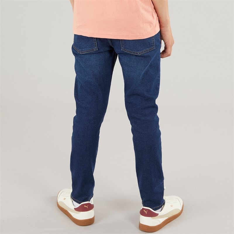 Crosshatch Drenge Slim Jeans Mørk Vask - Billede 2