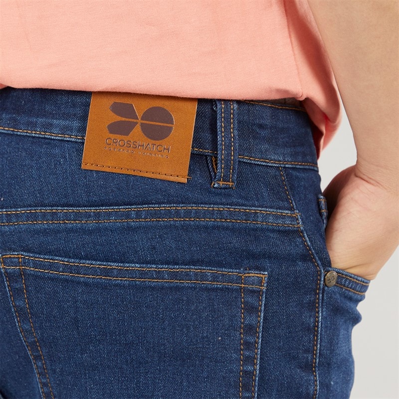 Crosshatch Drenge Slim Jeans Mørk Vask - Billede 3