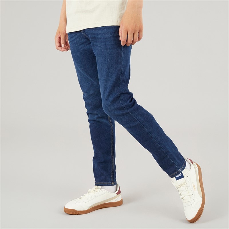 Crosshatch Drenge Lige Jeans Mørkvask