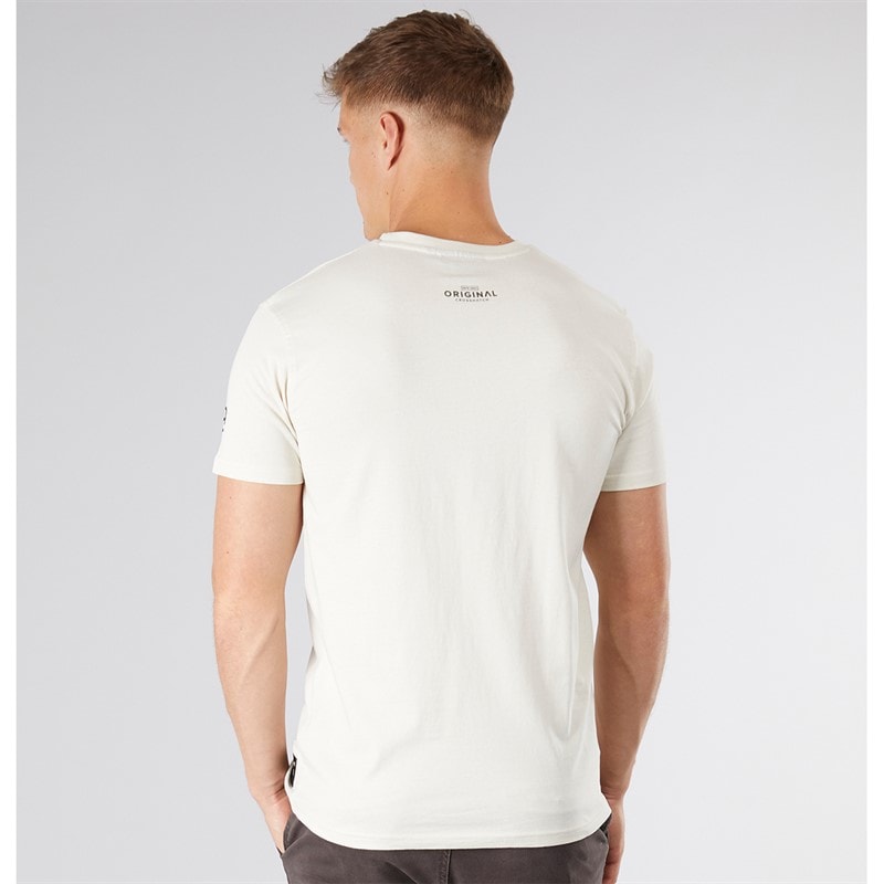 Crosshatch Herre Carrimoore T-Shirt Off White - Billede 2