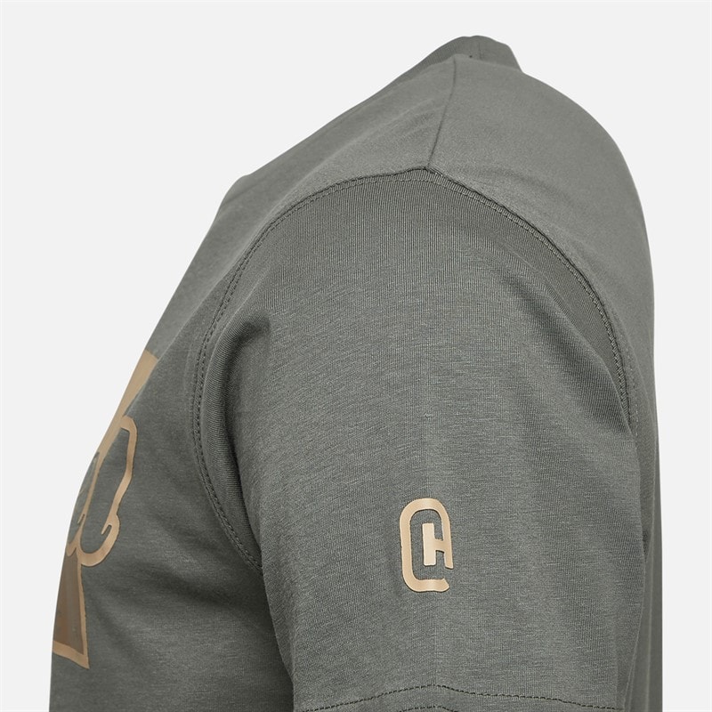 Crosshatch Herre Chevin T-Shirt Oliven - Billede 3