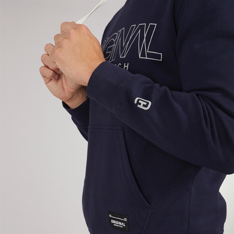 Crosshatch Herre Carrimoore Hættetrøje Navy - Billede 3