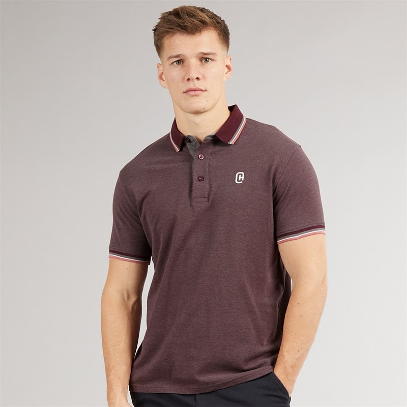 Crosshatch Herre Mettormoore Polo Burgundy