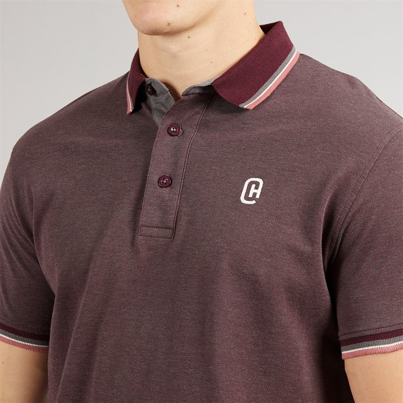 Crosshatch Herre Mettormoore Polo Burgundy - Billede 3