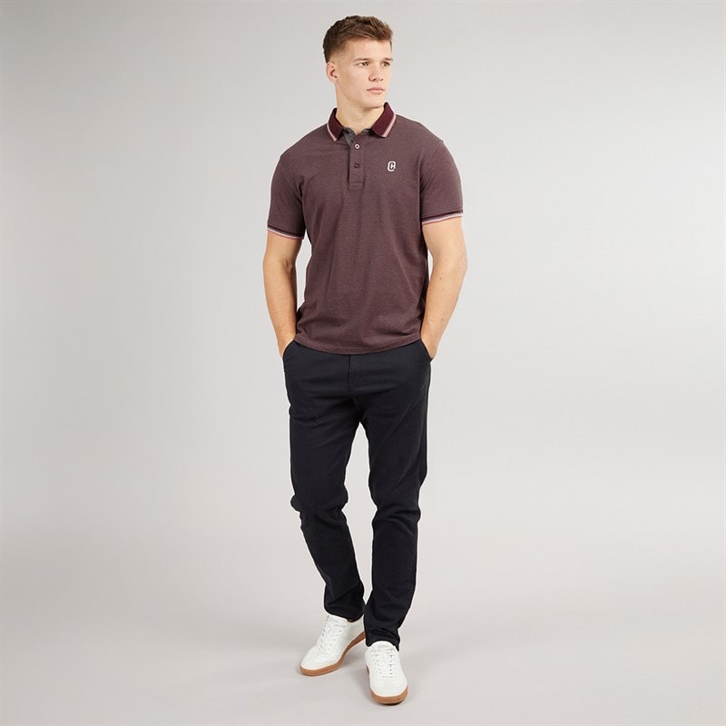 Crosshatch Herre Mettormoore Polo Burgundy - Billede 4