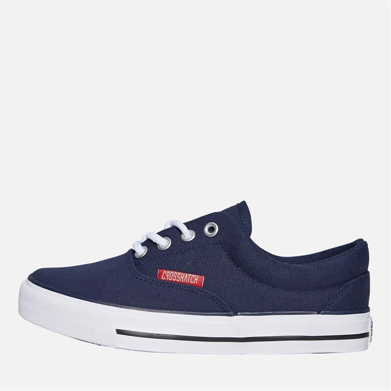 Crosshatch Junior Drenge Skywalk lærredssko Navy