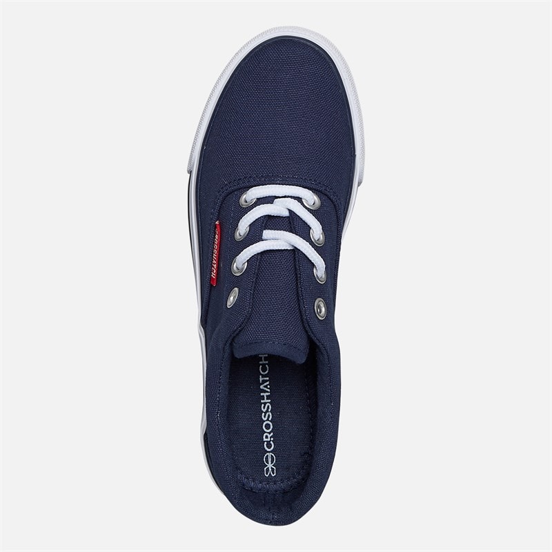 Crosshatch Junior Drenge Skywalk lærredssko Navy - Billede 4