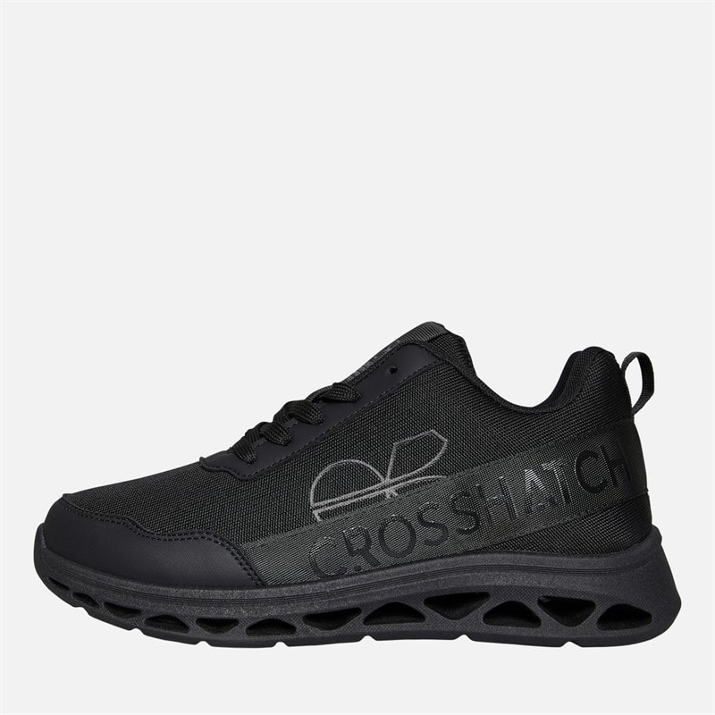 Crosshatch Junior Drenge Jesmond sneakers Black Mono - Billede 1
