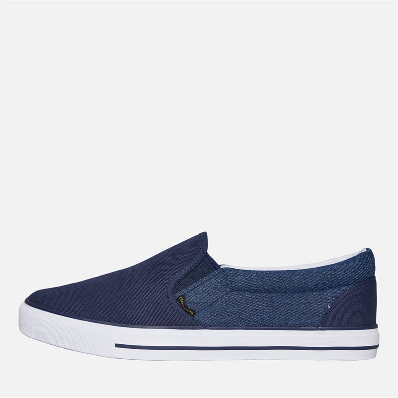 Crosshatch Herre Ramp slip on kanvas sko Navy/Dark Chambray - Billede 1
