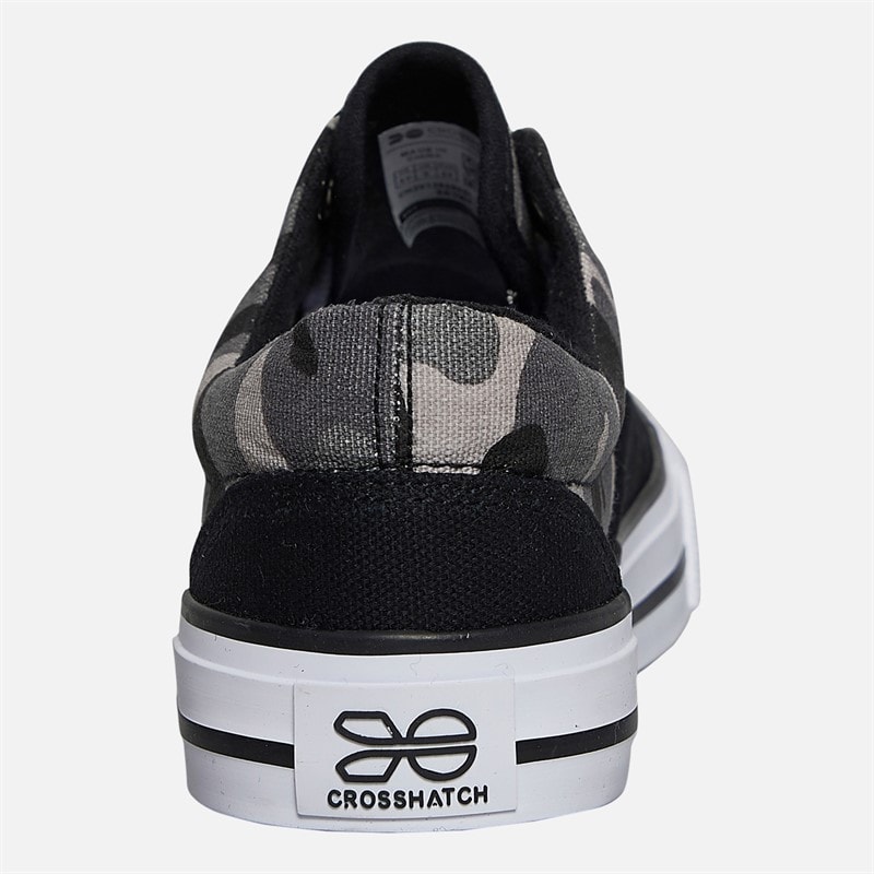 Crosshatch Junior Drenge Skywalk lærredssko Black Camo - Billede 3
