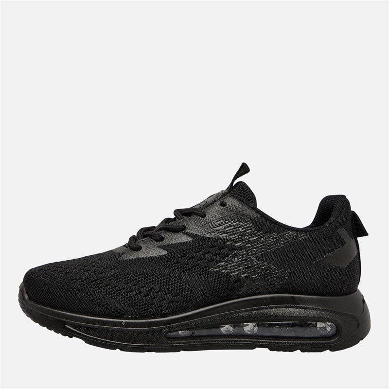 Crosshatch Junior Drenge Chiltern sko Black Mono