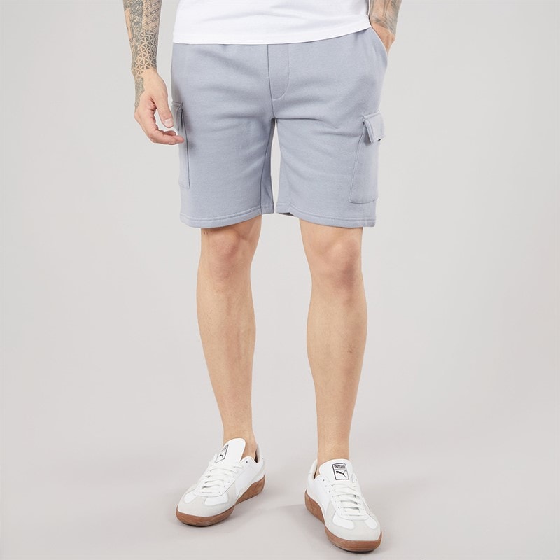 Crosshatch Herre Bardon Cargo Shorts Steel Blue