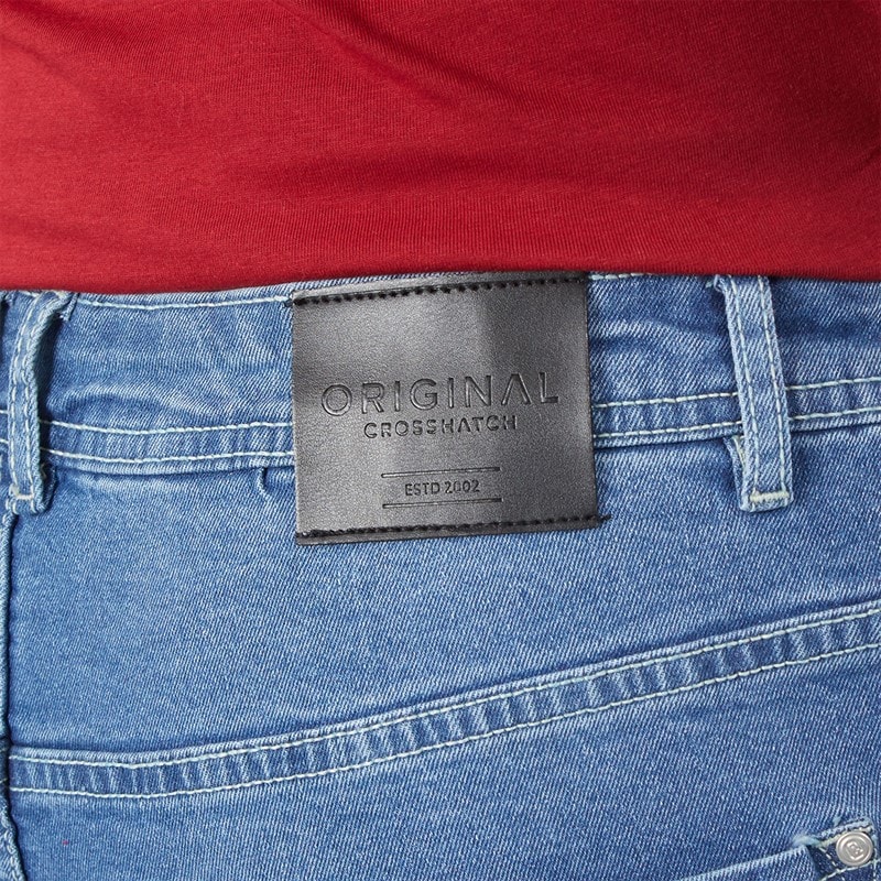 Crosshatch Herre Kamaline Denim Shorts Mid Wash - Billede 3