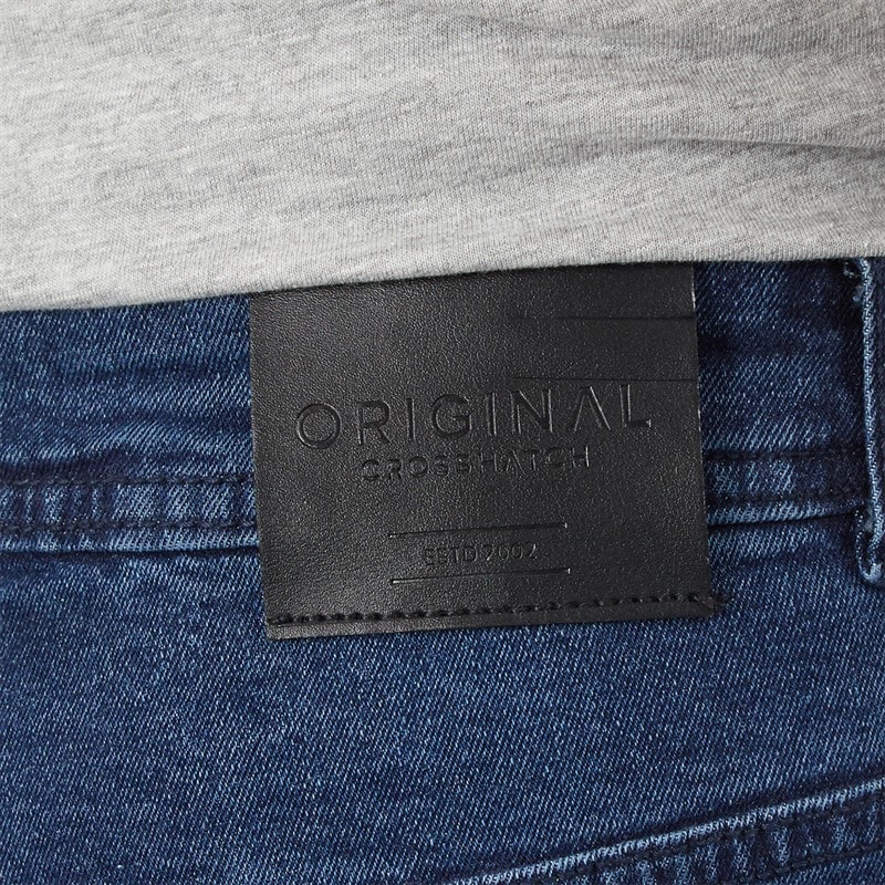 Crosshatch Herre Kamaline Denim Shorts Dark Wash - Billede 3