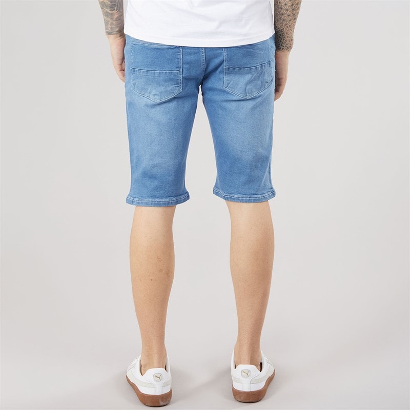 Crosshatch Herre Hammersmith Denim Shorts Light Wash - Billede 2