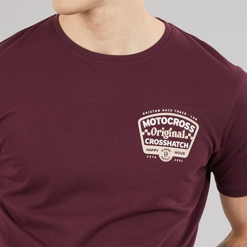 Crosshatch Herre Motocross T-Shirt Rasin - Billede 3