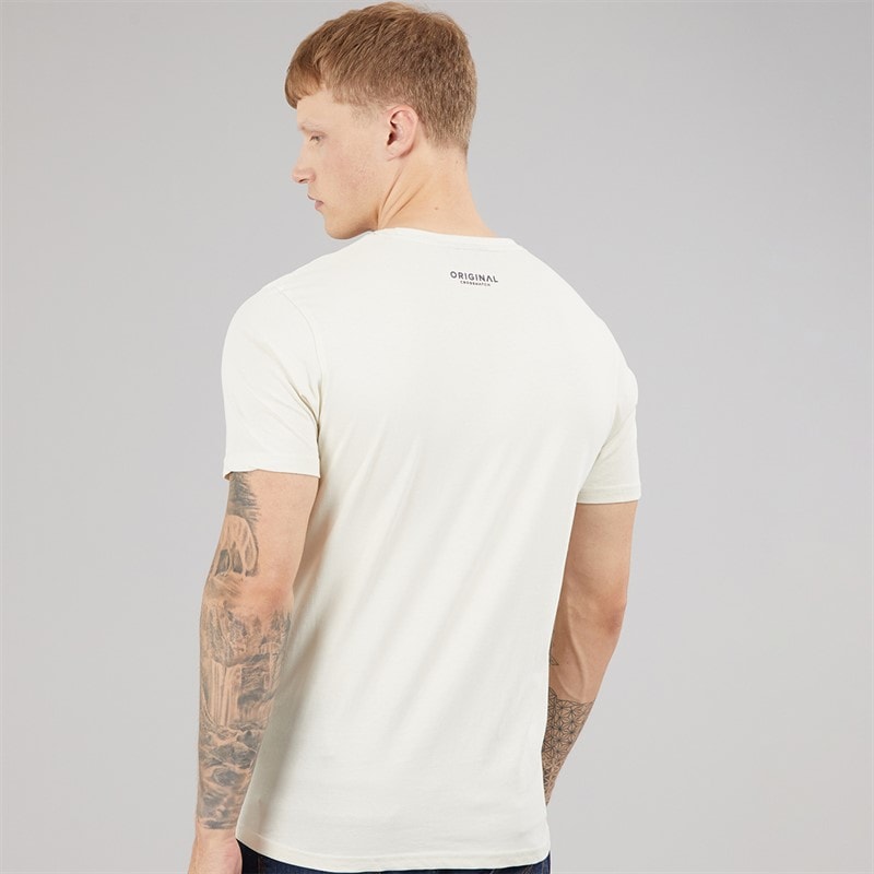 Crosshatch Herre Motocross T Shirt Cremhvid - Billede 2