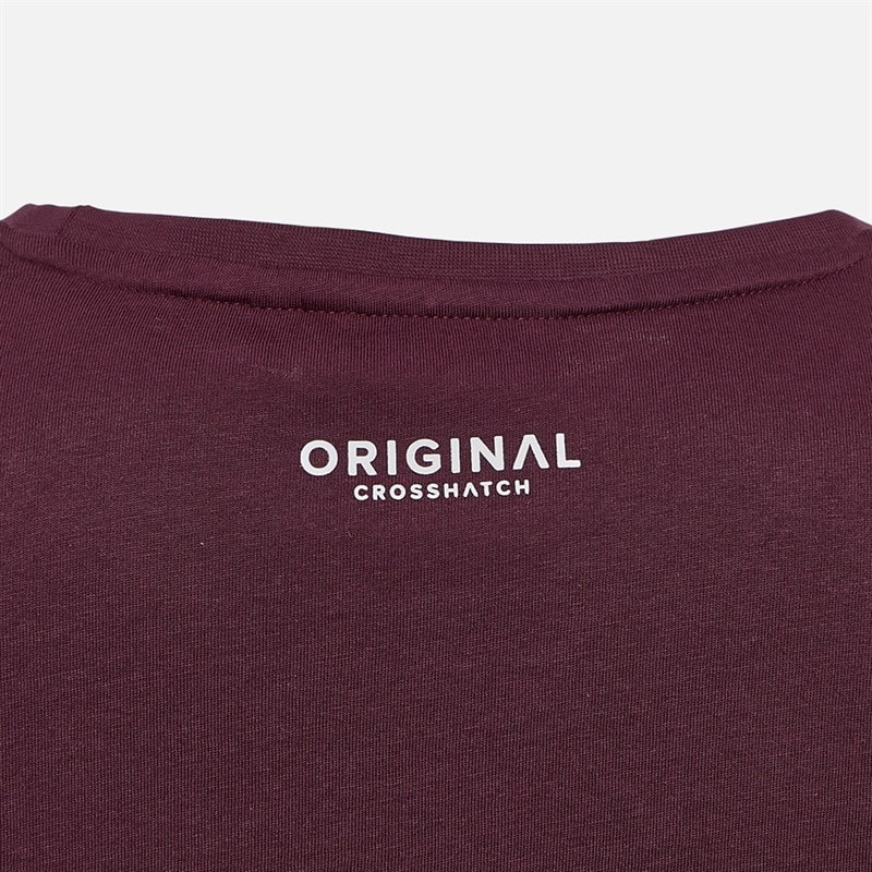 Crosshatch Herre Traptons T Shirt Rosinen - Billede 2