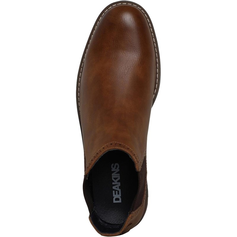 Deakins Herresko Chelsea Støvler Tan Eastside Brogue - Billede 4
