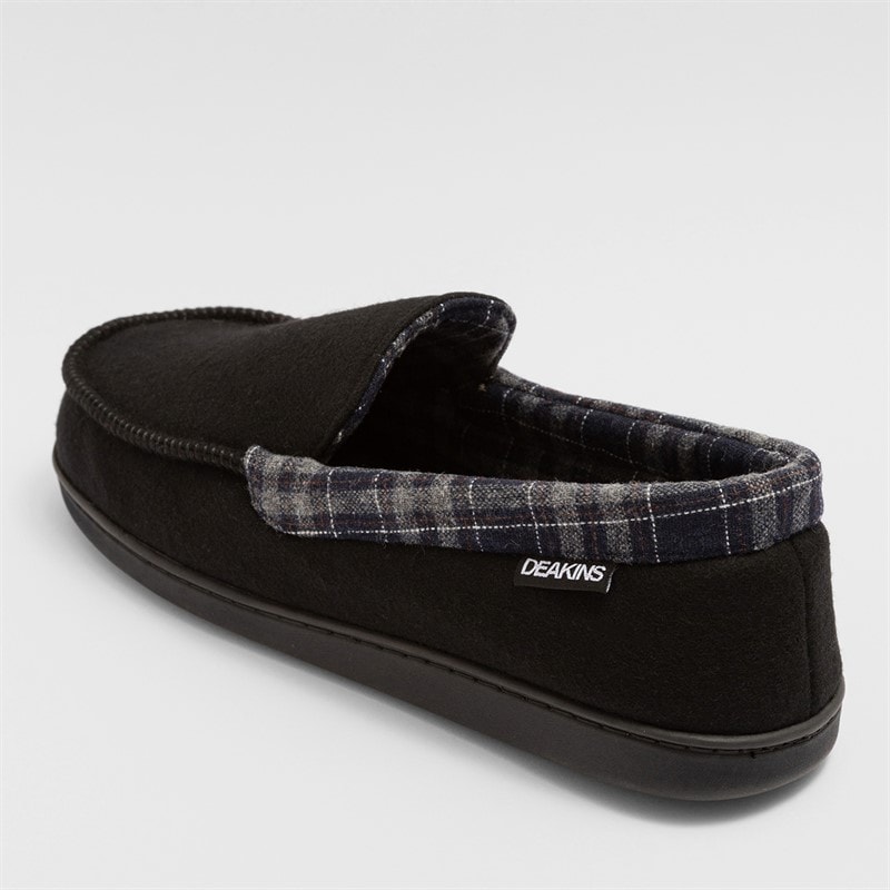 Deakins Herre Ryder Mokkasin Sutsko Sort - Billede 3