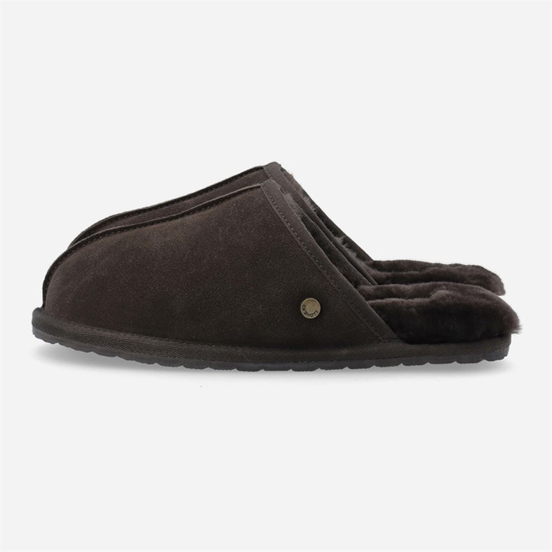 Ca'Shott Dame Caslynn hjemme ruskind hjemmesko Dark Brown - Billede 5