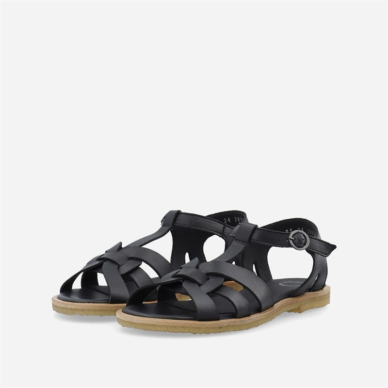 Ca'Shott Dame Casgitta Feminine Læder Sandaler Sort - Billede 2