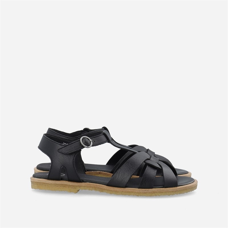 Ca'Shott Dame Casgitta Feminine Læder Sandaler Sort - Billede 4