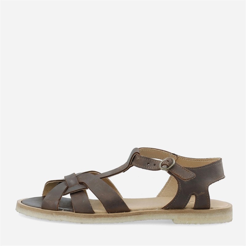 Ca'Shott Dame Casgitta Feminine West Læder Sandaler Coffee - Billede 1