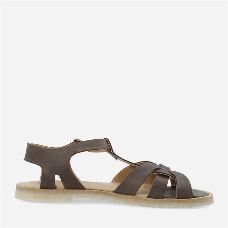 Ca'Shott Dame Casgitta Feminine West Læder Sandaler Coffee - Billede 5