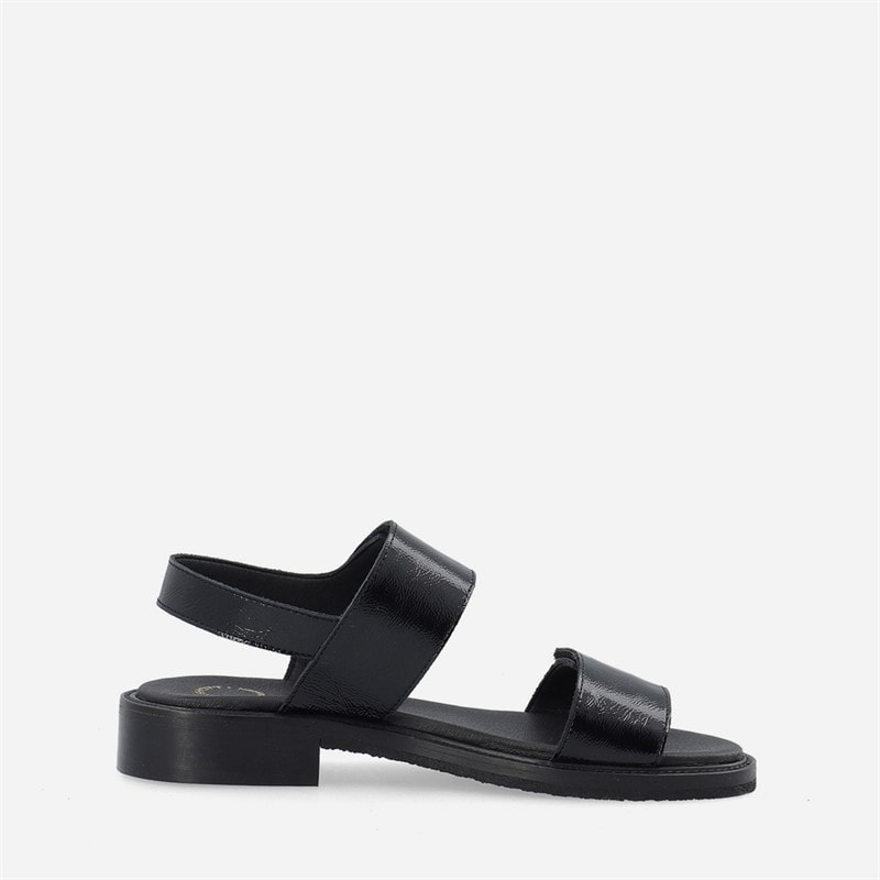 Ca'Shott Dame Casgrace Velcro Patent Sandaler Sort - Billede 5