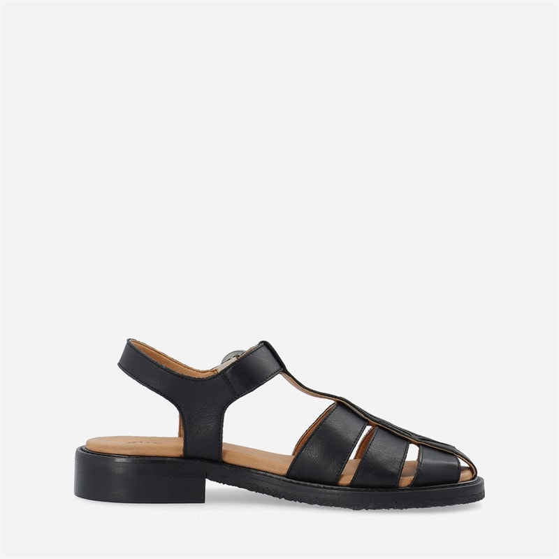 Ca'Shott Dame Casgrace Læder Fisker Sandaler Sort - Billede 5